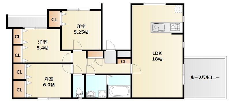 モンセラテ原木中山 301号室 間取り