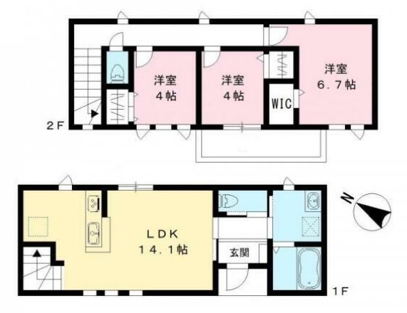 ピエ　デュ　ポント 102号室 間取り