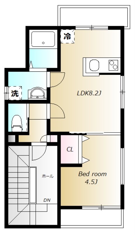 HIRUGI小竹向原 401号室 間取り