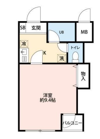 エスポワールハギ 203号室 間取り