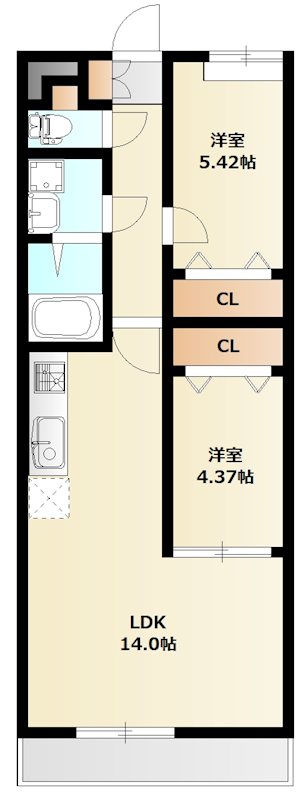 ミリアビタ習志野台 105号室 間取り