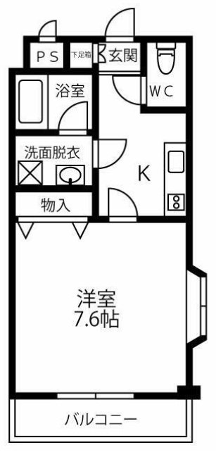 プライムコート舞浜 310号室 間取り
