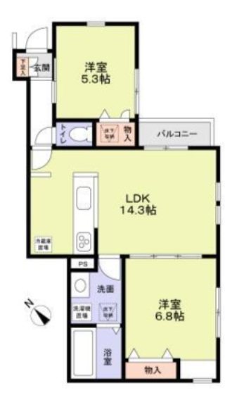 ｗｅｉｓｅｓ　Ｈａｕｓ 102号室 間取り