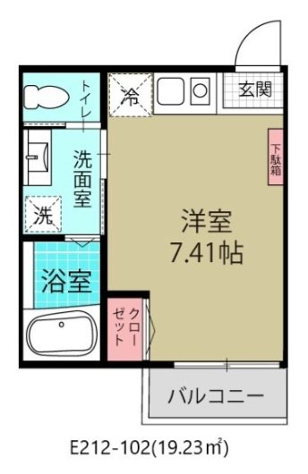 Ｌａ　Ｐｒｏｖｅｎｃｅ　ｄｕ　ＵＲＡＹＡＳＵ 102号室 間取り