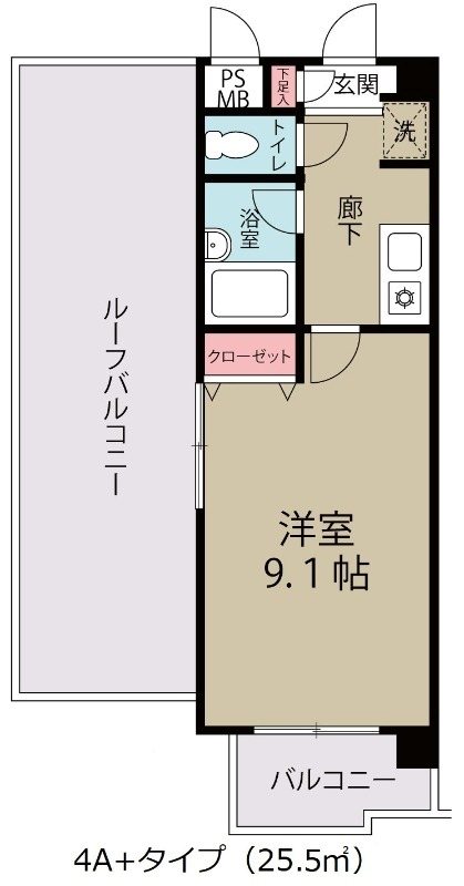 リバレイン 416号室 間取り