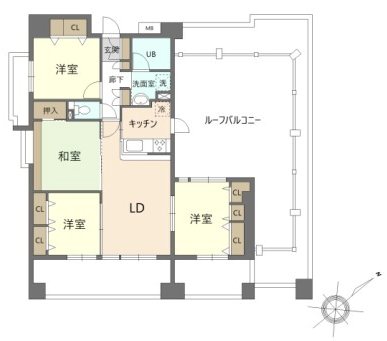 グランリーブル 507号室 間取り