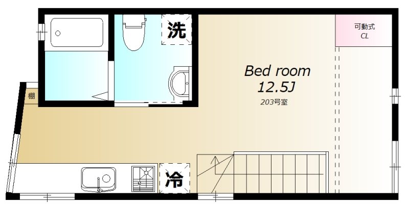 ミーナソルテ桜新町 203号室 間取り