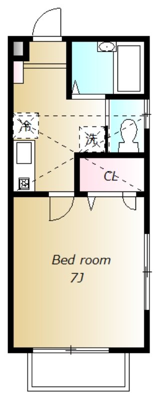 ファミール富士見 204号室 間取り