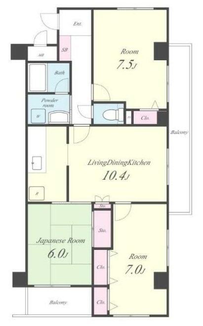 ライツ妙典 401号室 間取り
