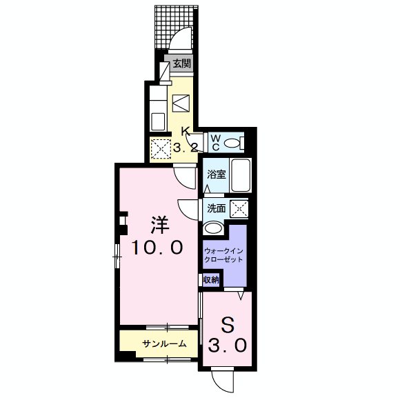 シャ・グリーJ 102号室 間取り