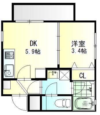 メルヴェーユ津田沼 101号室 間取り