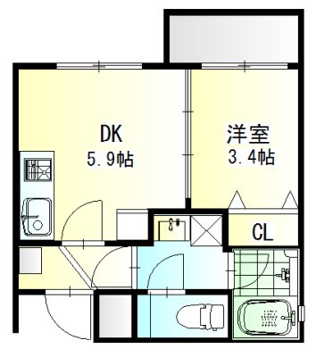メルヴェーユ津田沼 101号室 間取り