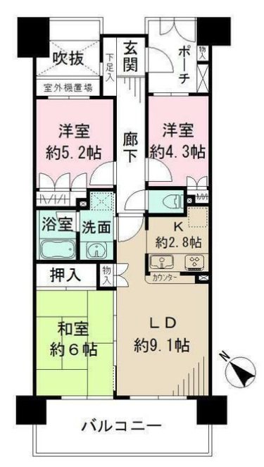 ガーデナヴィルラグナ市川妙典 510号室 間取り