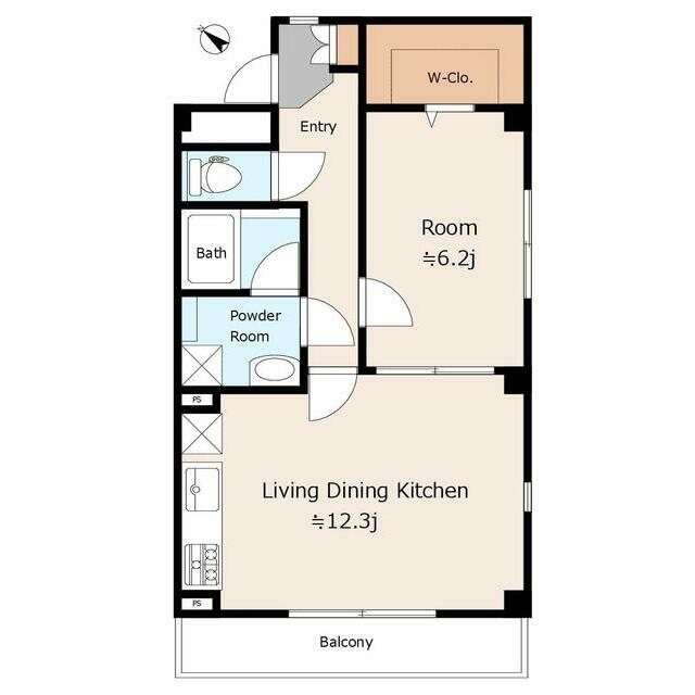 ディアマンテ 103号室 間取り
