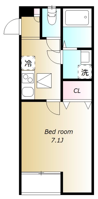 SWELL　COURT 105号室 間取り