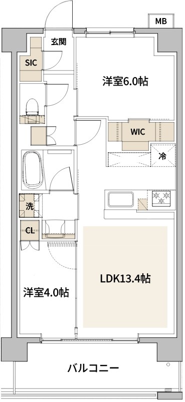 プライム東神奈川 間取り図