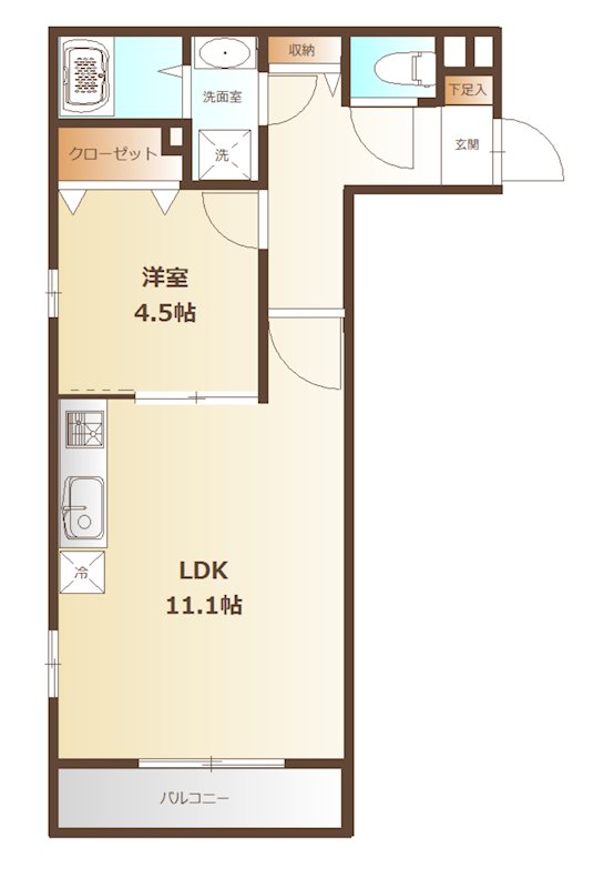 クアトロShoto 106号室 間取り