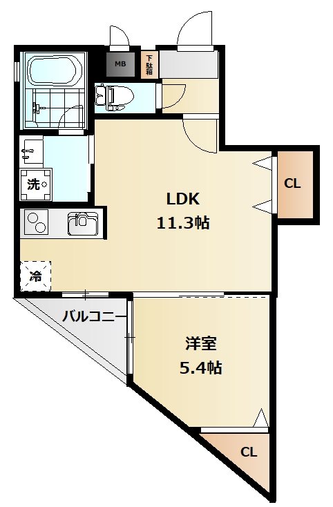 メルヴェーユ神明 403号室 間取り