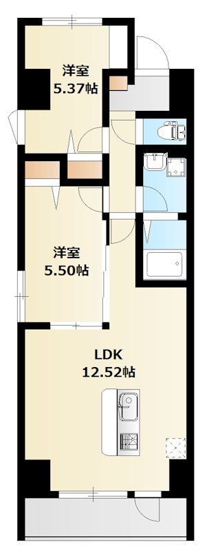 ミリアビタ№42 201号室 間取り