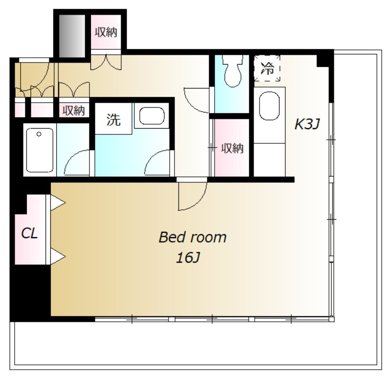 スクエア日本橋 510号室 間取り