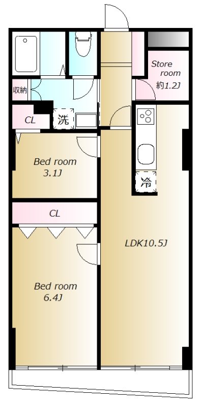 スクエア日本橋Ⅱ 302号室 間取り