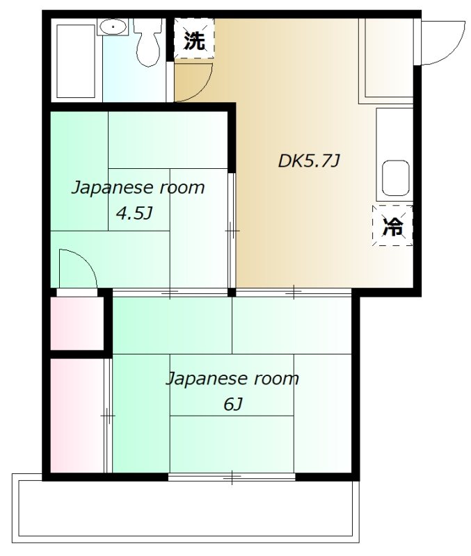 名和ハイツ 303号室 間取り