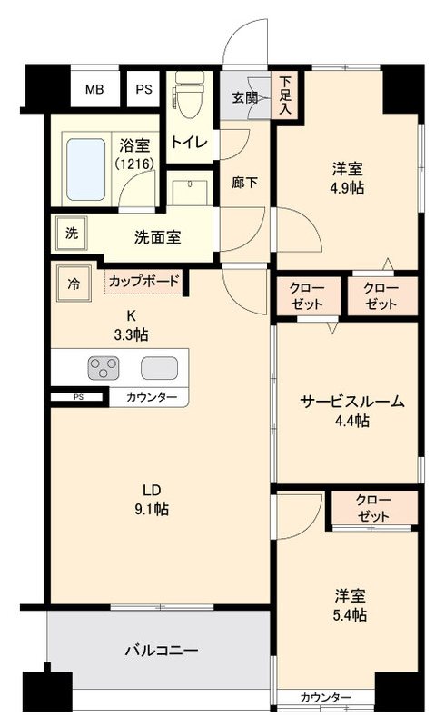 ドゥーエ妙典 間取り図