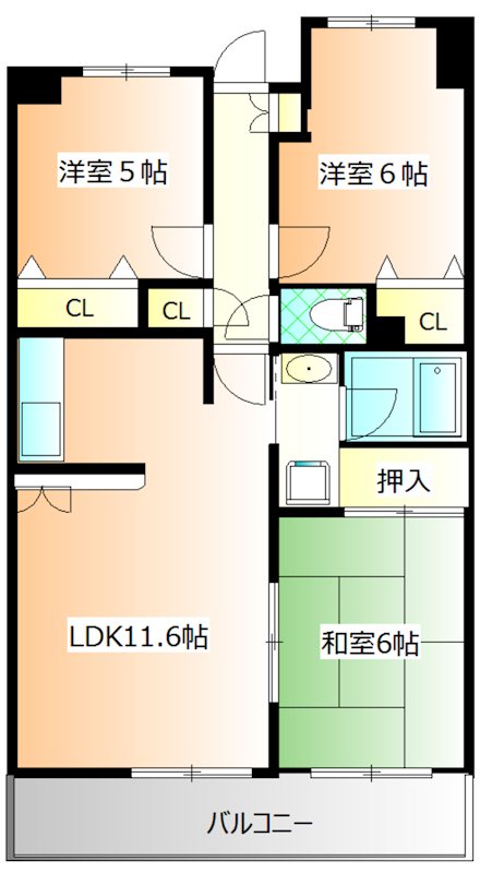クレアーレ壱番館 間取り図