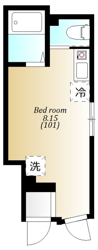 AMUSE三軒茶屋Ⅱ 101号室 間取り