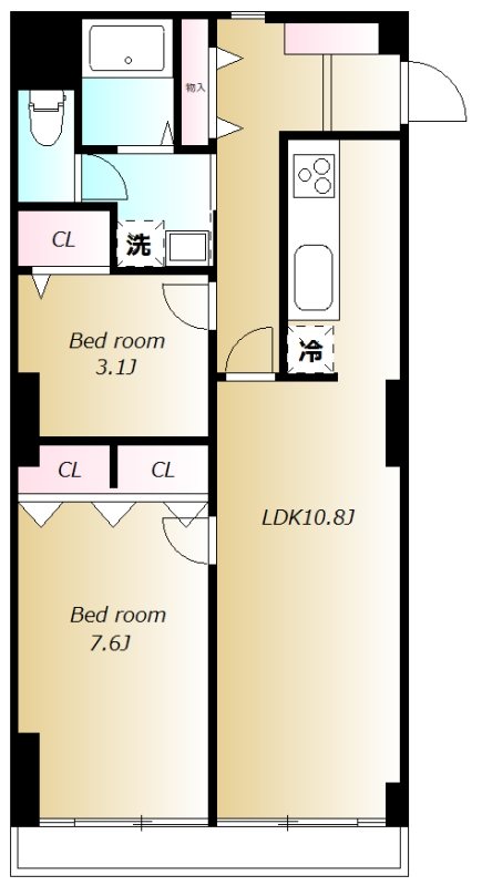 スクエア日本橋Ⅱ 203号室 間取り