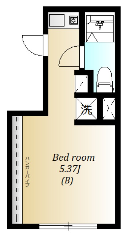 the NINE 402号室 間取り
