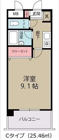 リバレイン 403号室 間取り