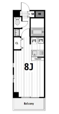 ペリエ市川Ⅰ 408号室 間取り