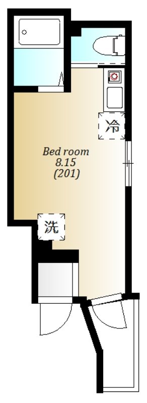 AMUSE三軒茶屋Ⅱ 201号室 間取り