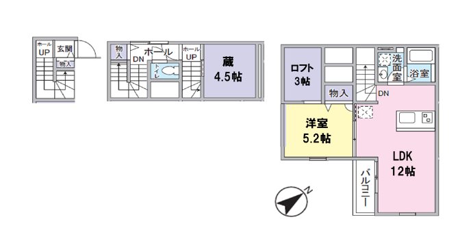 フェアウィンド 202号室 間取り