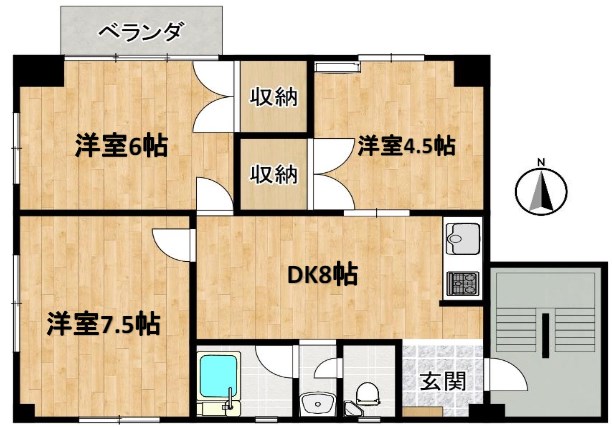 メイゾンオーク 間取り図