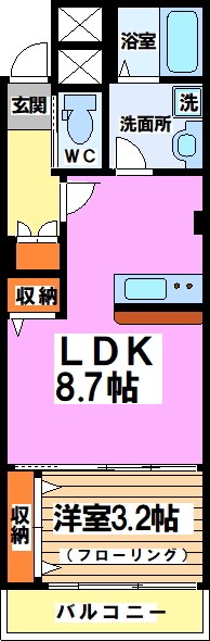 西荻窪第5コーポラス 間取り図