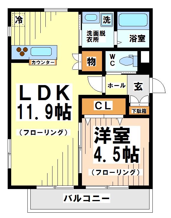 エルミタージュ桜上水南　弊社管理物件  間取り