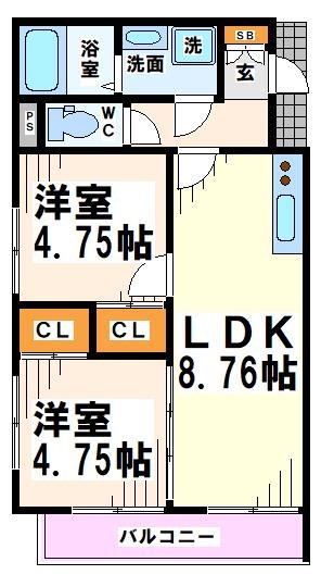 ベルヴィラージュ 105号室 間取り