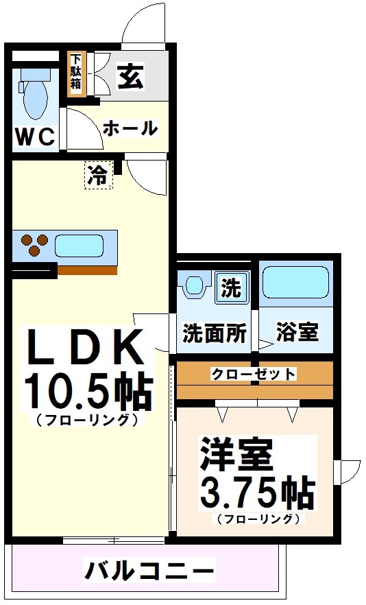 Ｌｏｕｌｏｕ　ＭＳ（弊社管理物件） 間取り