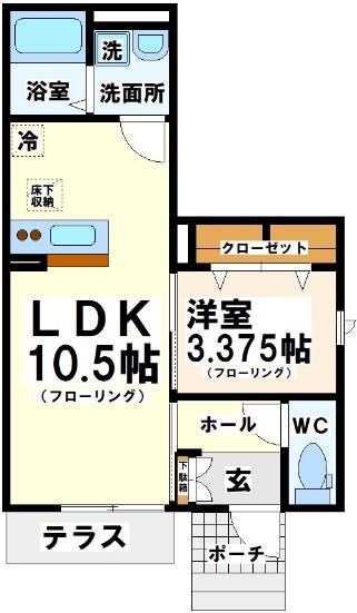 Ｌｏｕｌｏｕ　ＭＳ（当社管理物件） 間取り