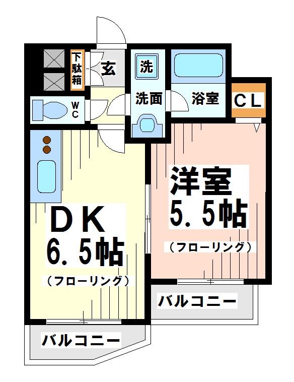 グランドール豪徳寺Ⅱ 間取り