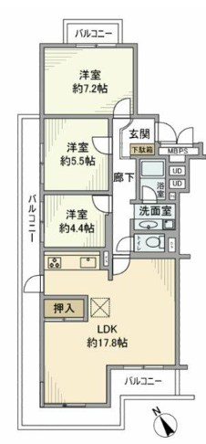 ルネ吉祥寺北町　C棟 間取り