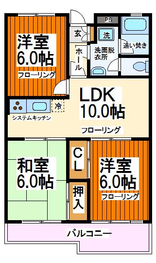 サンパラッツオ壱番館　-弊社管理物件-   間取り図