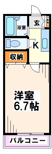 コーポ白糸台第2   間取り
