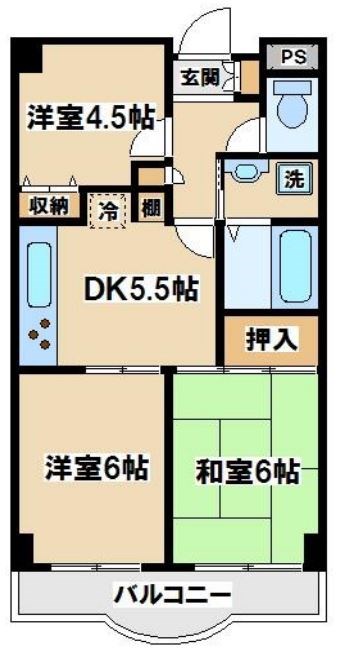 ヴェルディ南烏山　弊社管理物件 間取り