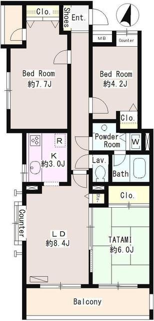 フィオーレ武蔵野 間取り