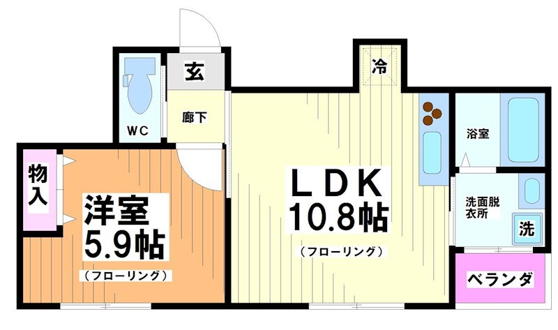 クレアーレ羽根木  　当社管理物件 間取り