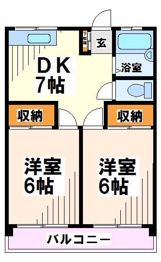 サニーコート府中中河原　当社管理物件 間取り図