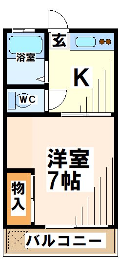 かつみハイツ　【東京外国語大学受験生事前予約可能物件】 間取り図
